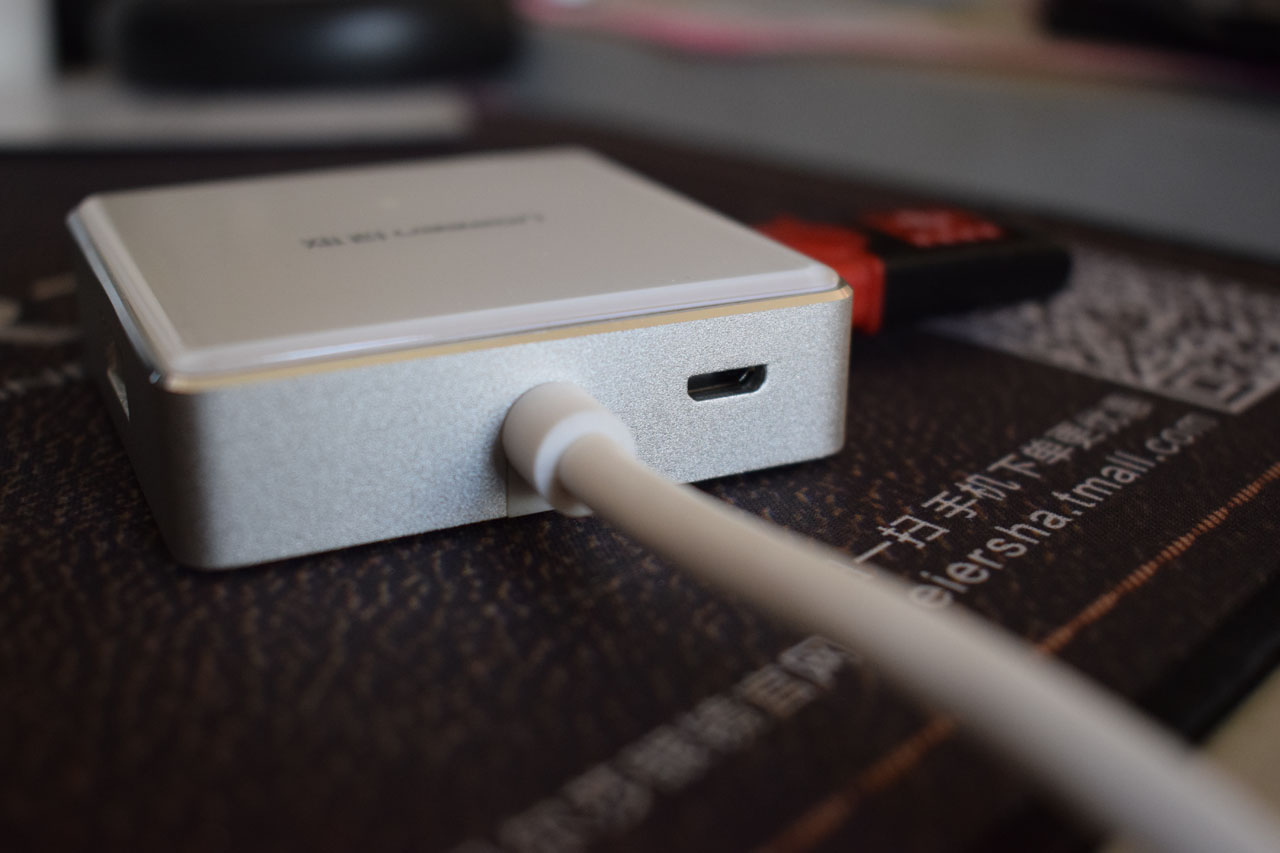 沐鸣2USB3.0HUB,一拖四集线器开箱测评