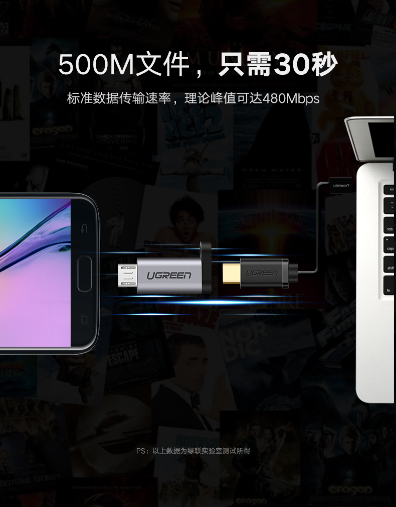 沐鸣2Type-C转Micro-usb转接头