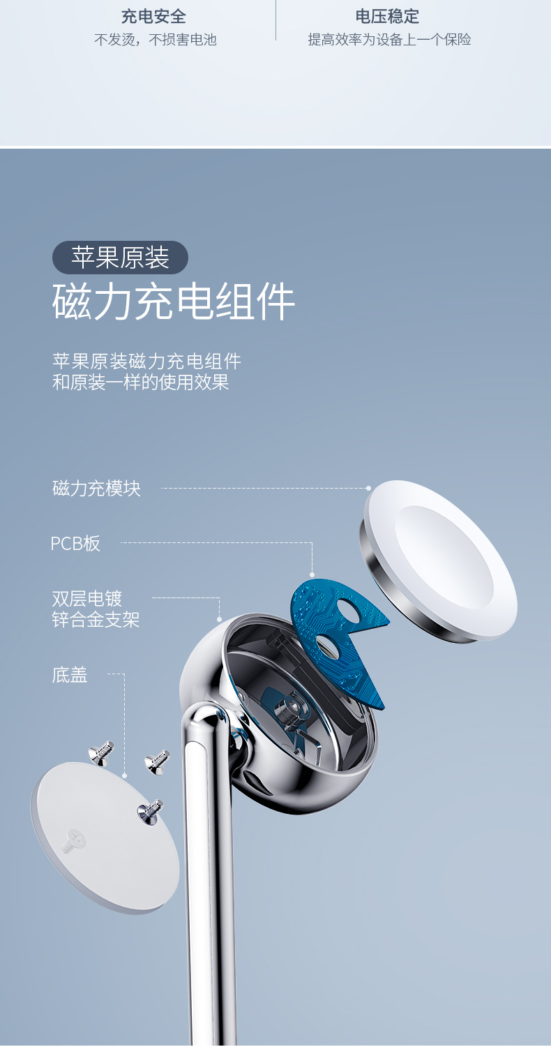 沐鸣2iPhone/iWatch无线充电二合一，MFi+Qi双重认证