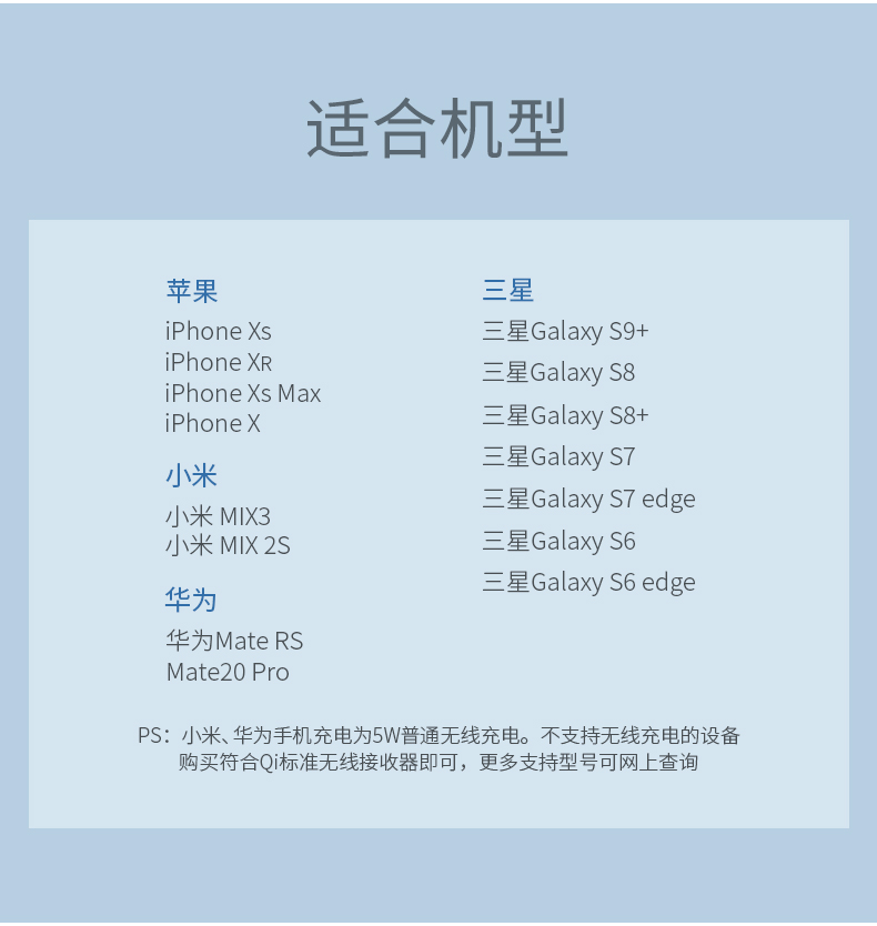 沐鸣2iPhone X华为Mate20系列无线充电器