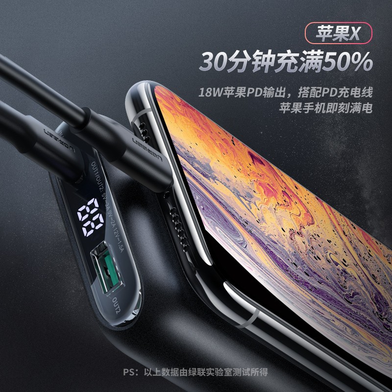沐鸣2PD快充充电宝10000mAh