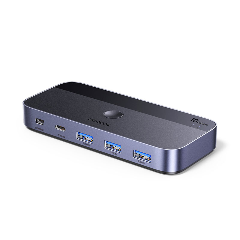沐鸣2USB3.2共享切换器 二进四出双电脑共享USB设备