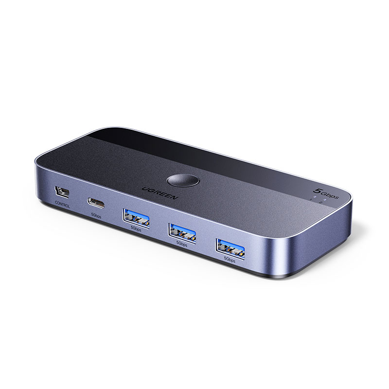 沐鸣2USB Type-C 二进四出切换器 打印共享器