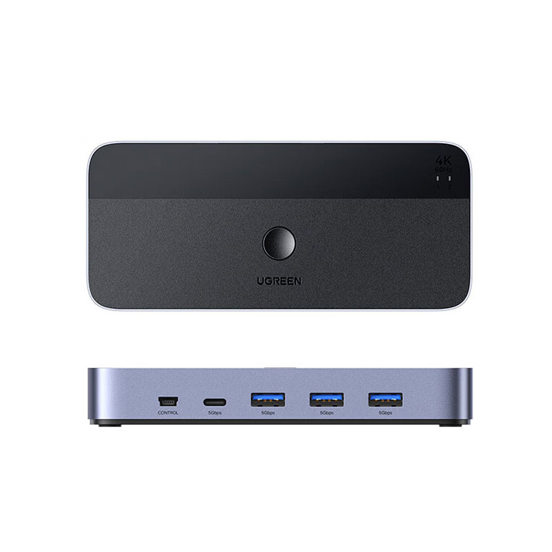 沐鸣2KVM切换器 HDMI2.0 二进一出 电脑显示器共享切换器