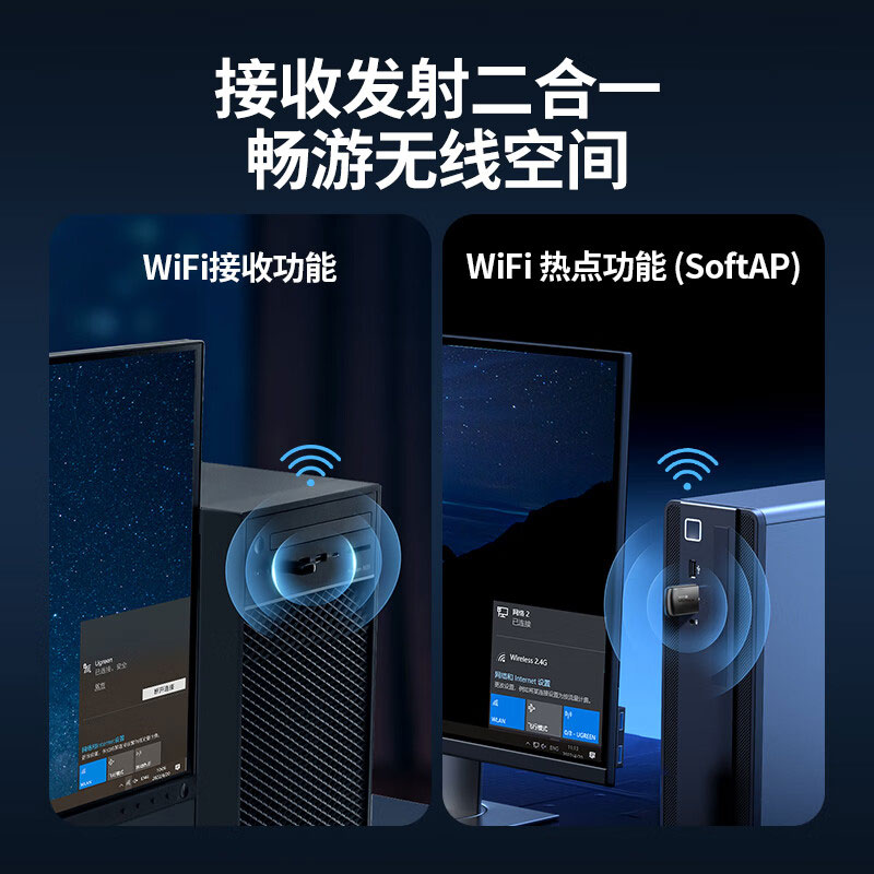 沐鸣2WiFi6免驱双频USB无线网卡