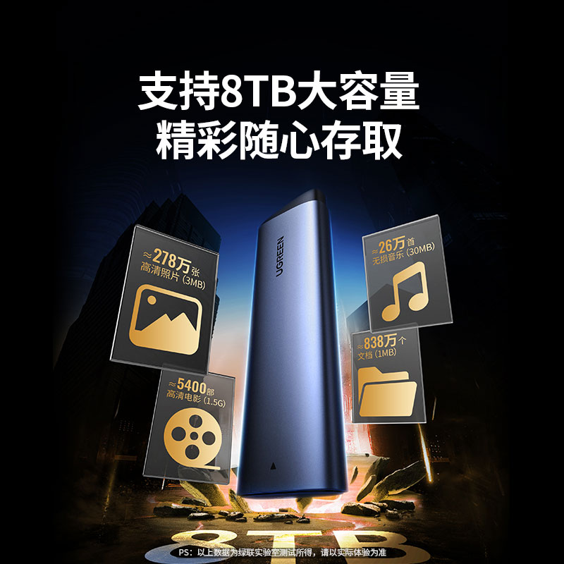 沐鸣2双协议M.2硬盘盒 10Gbps高速传输