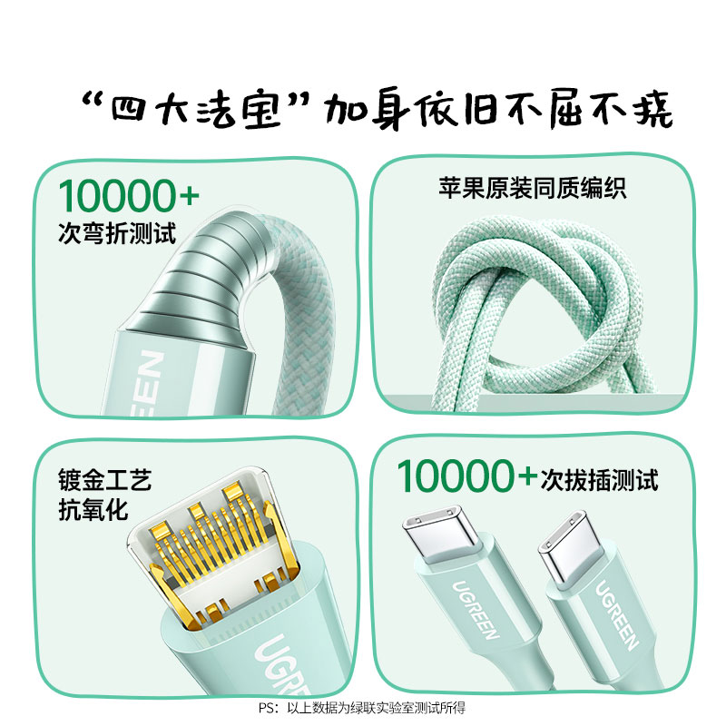 沐鸣2x小龙格林 双C快充数据线 联名款