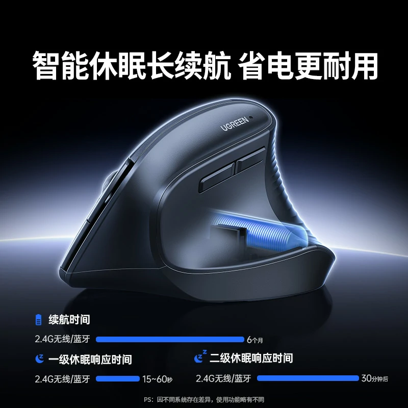 沐鸣2双模无线垂直人体工学鼠标