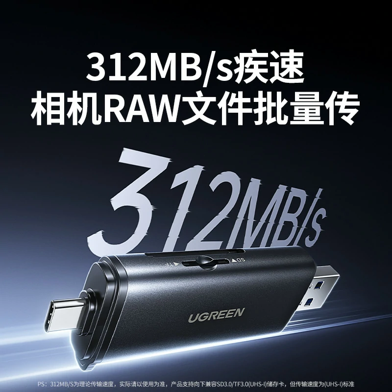 沐鸣2双口高速双接口读卡器 SD/TF同读