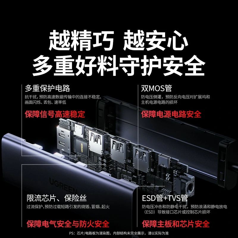 沐鸣2Type-C 六合一多功能拓展坞 高清投屏