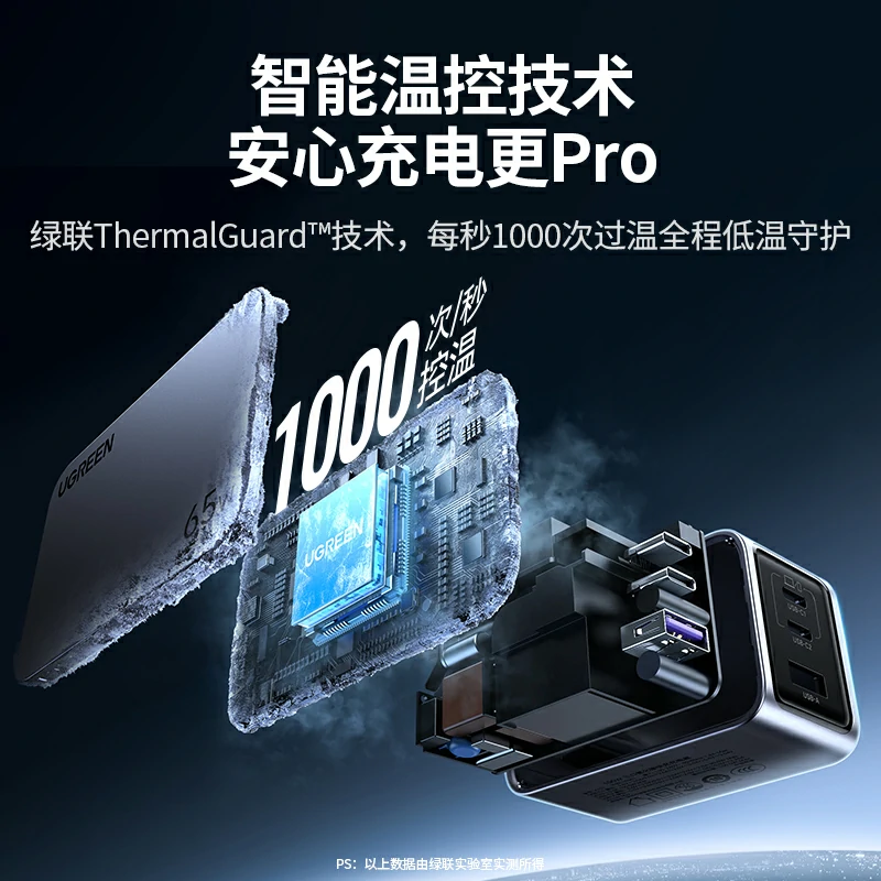 沐鸣2Nexode 闪充湃Pro 65W三口氮化镓充电器套装