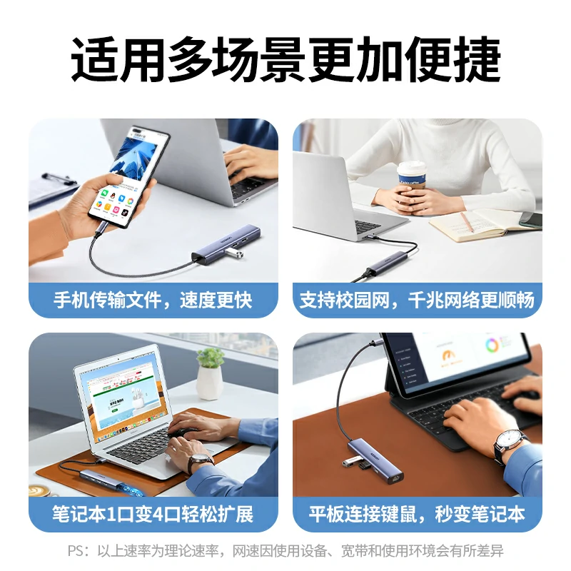 沐鸣2Type-C四合一多功能扩展坞