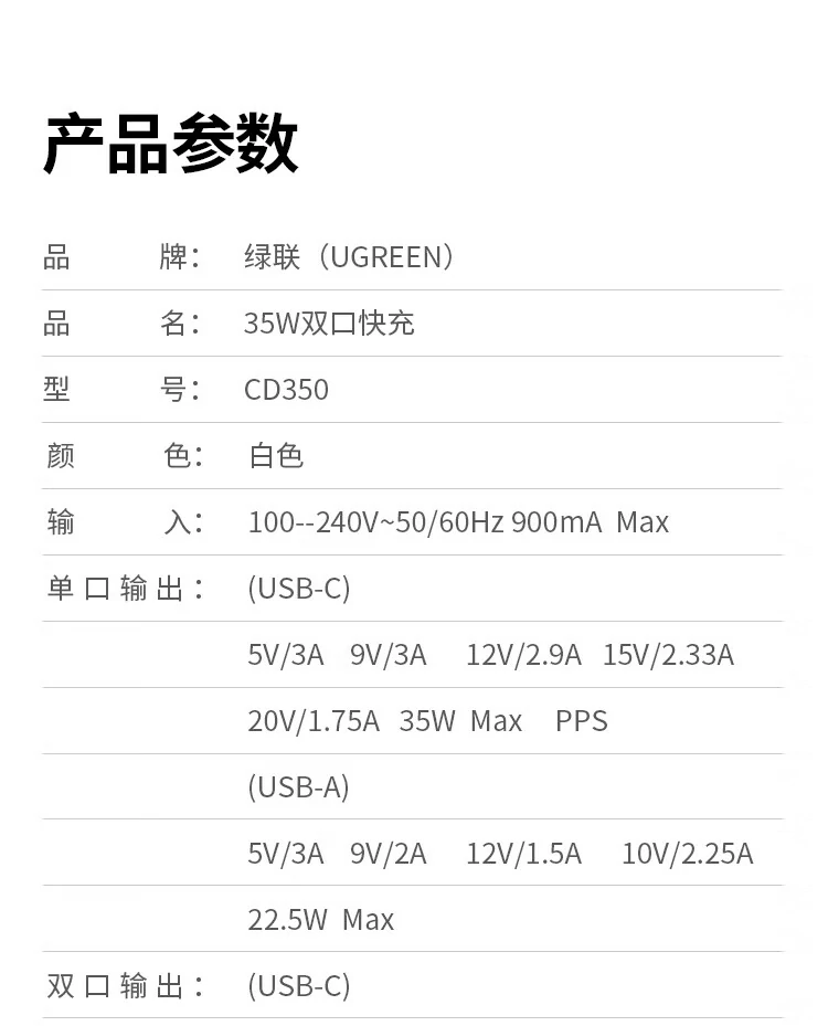 沐鸣2PD3.0 35W快充协议标识展示