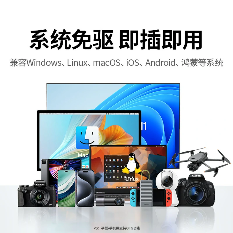沐鸣2高速读卡器 USB/Type-C双接口