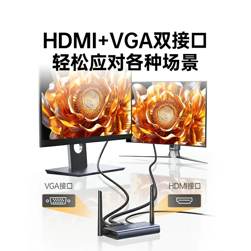 沐鸣2点对点4K HDMI无线投屏器