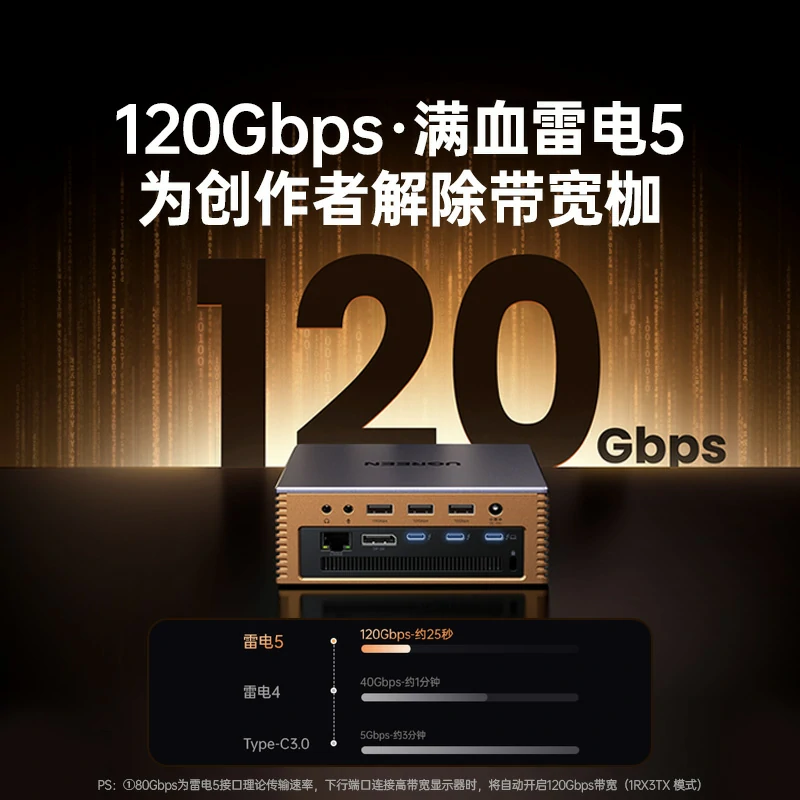 沐鸣2雷电5硬盘扩展坞 17合1满血120Gbps