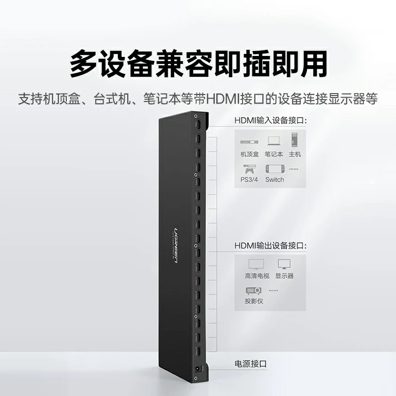 沐鸣2HDMI分配器一进十六出