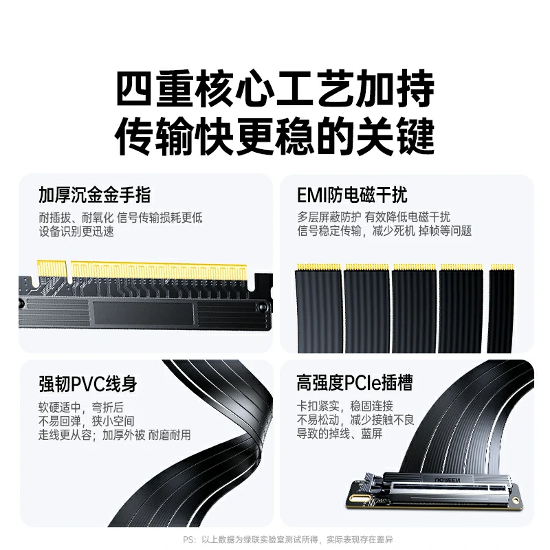 沐鸣2PCIe4.0x16显卡延长线20cm