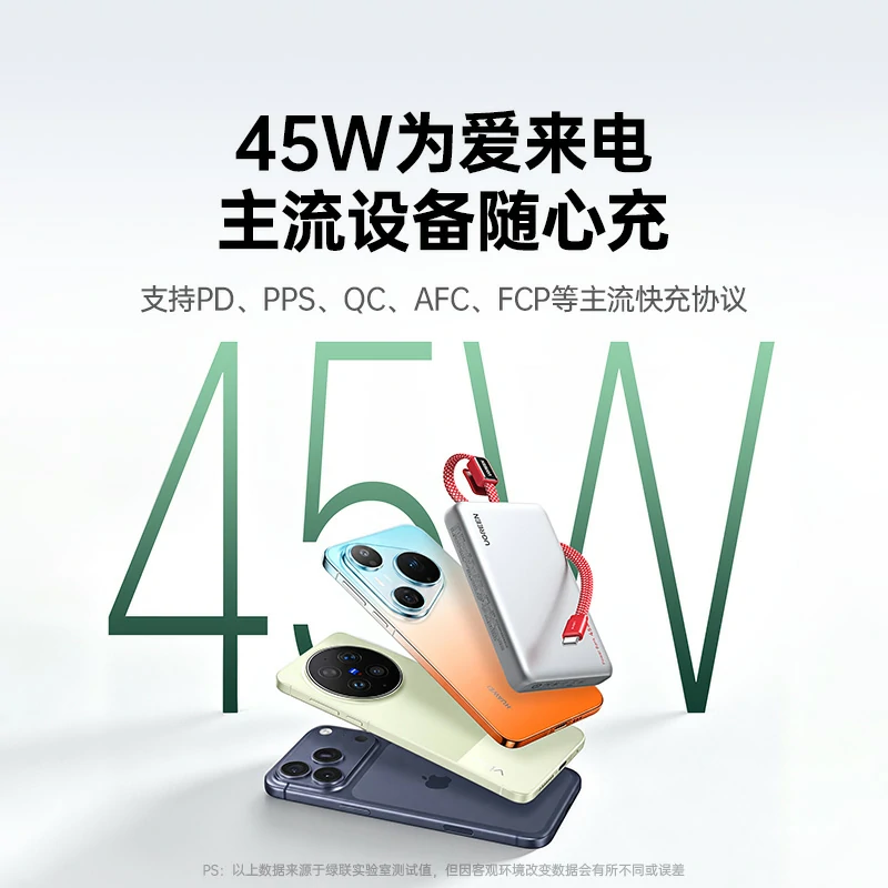 沐鸣255W自带线快充移动电源 20000mAh 易烊千玺同款