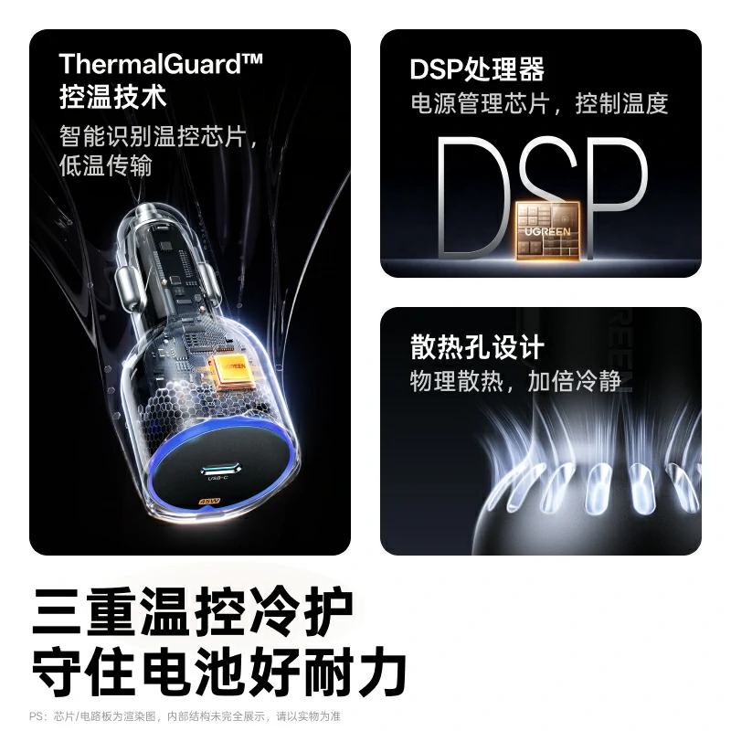 沐鸣245W车载充电器 适配苹果快充